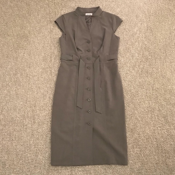 button down wrap dress